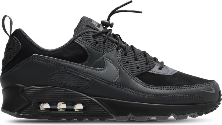 Nike Air Max 90 Sneakers Heren Zwart Mesh Synthetisch