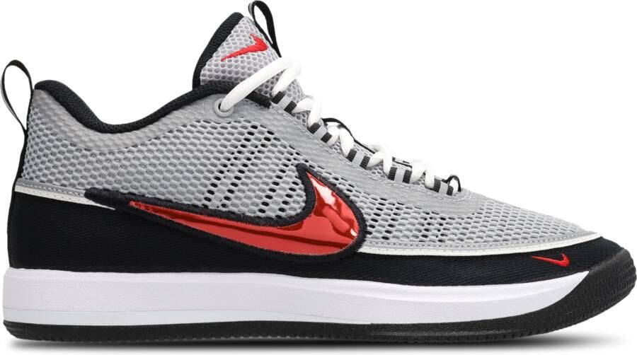 Nike Book 2 Sneakers Heren Zilver Mesh Synthetisch
