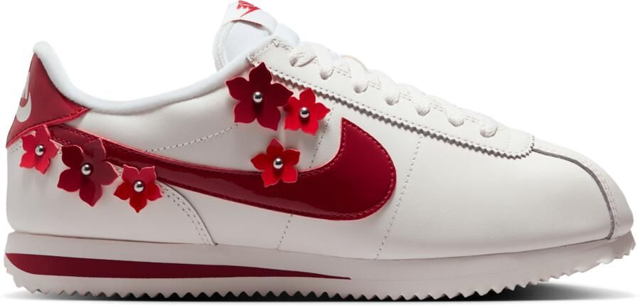 Nike Cortez Sneakers Dames Wit Mesh Synthetisch