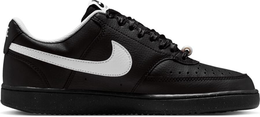 Nike Court Vision Sneakers Dames Zwart Mesh Synthetisch
