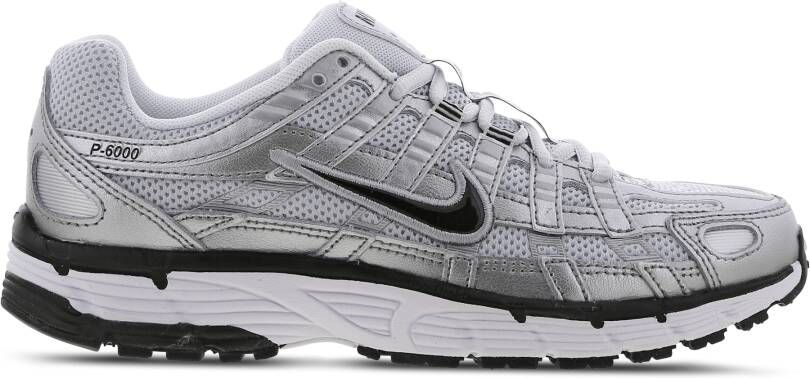 Nike P-6000 White Metallic Silver Pure Platinum Black- Dames White Metallic Silver Pure Platinum Black - Foto 4