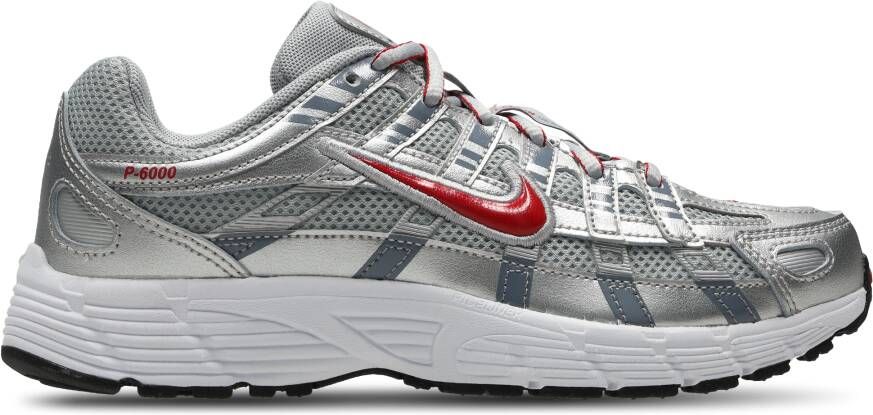 Nike P-6000 Unisex Schoenen Zilver Maat: 35.5 Mesh Synthetisch Foot Locker