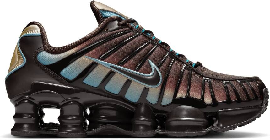 Nike Shox Sneakers Dames Bruin Mesh Synthetisch
