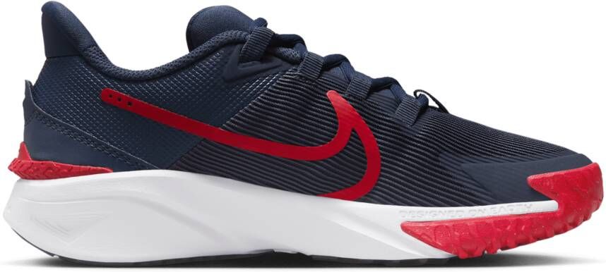 Nike Star Runner 4 Road Unisex Schoenen Blauw Maat: 35.5 Poly Foot Locker