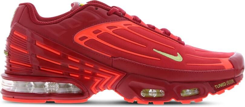 Nike Tuned 3 Heren Schoenen Red Textil Leer 5 Foot Locker - Foto 4