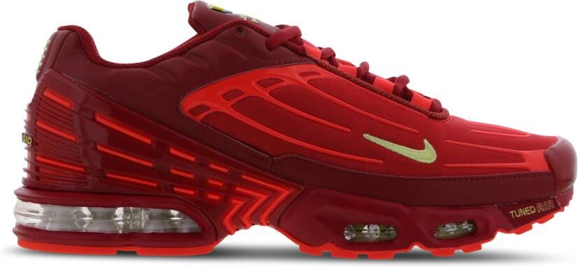 Nike Tuned 3 Heren Schoenen Red Textil Leer 5 Foot Locker - Foto 3