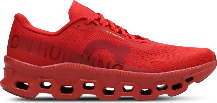 On Cloudm ster Sneakers Heren Rood Mesh Synthetisch