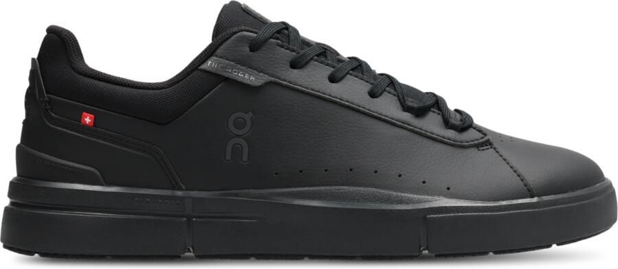 On THE ROGER Sneakers Heren Zwart Leer Textil