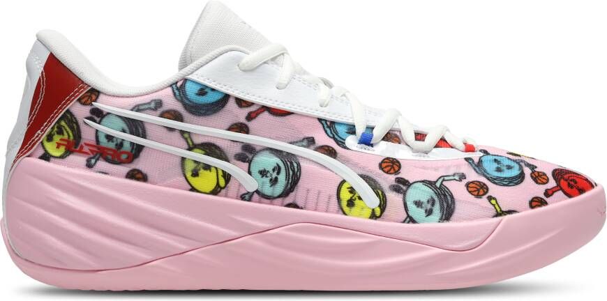 Puma All-pro Nitro Paris Game Heren Schoenen Roze Maat: 40.5 Mesh Synthetisch Foot Locker