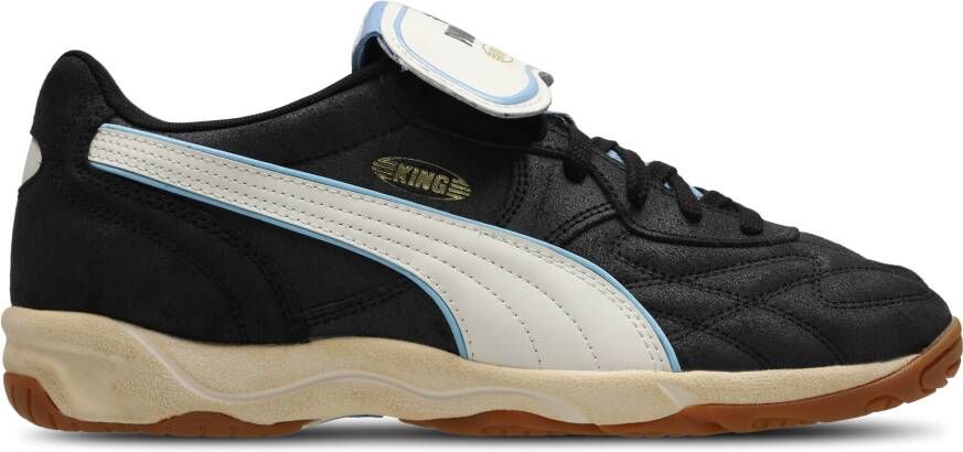 Puma King Indoor D10 Heren Schoenen Zwart Maat: 40.5 Leer Foot Locker