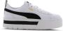 Puma Mayze Lth Womens White Black Schoenmaat 37+ Sneakers 381983 01 - Thumbnail 13