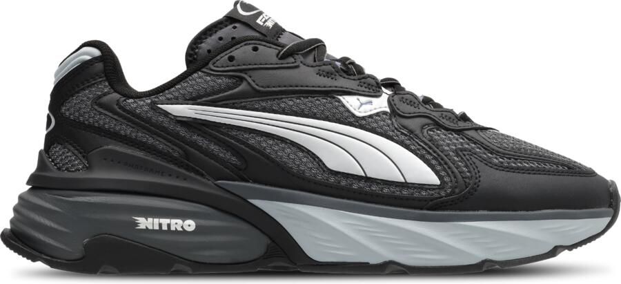 Puma Fade Nitro Ls Sneakers Heren Zwart Mesh Synthetisch