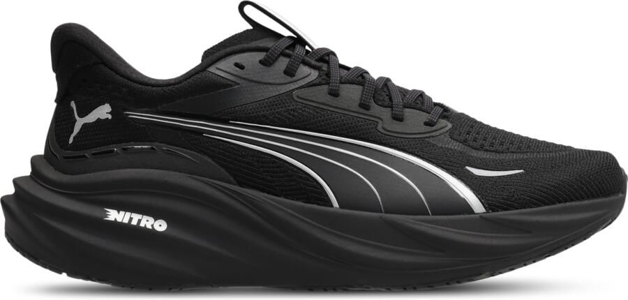 Puma Magnify Nitro 3 Sneakers Heren Zwart Mesh Synthetisch