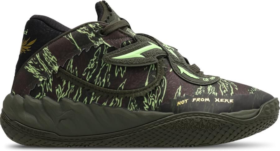 Puma MB.05 Kindersneakers Olijf Mesh Synthetisch