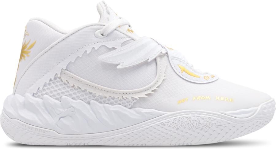 Puma MB.05 Kindersneakers Wit Mesh Synthetisch