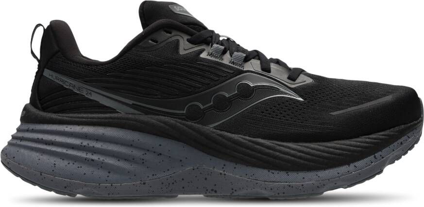 Saucony Hurricane 24 Heren Schoenen Zwart Maat: 41 Mesh Synthetisch Foot Locker