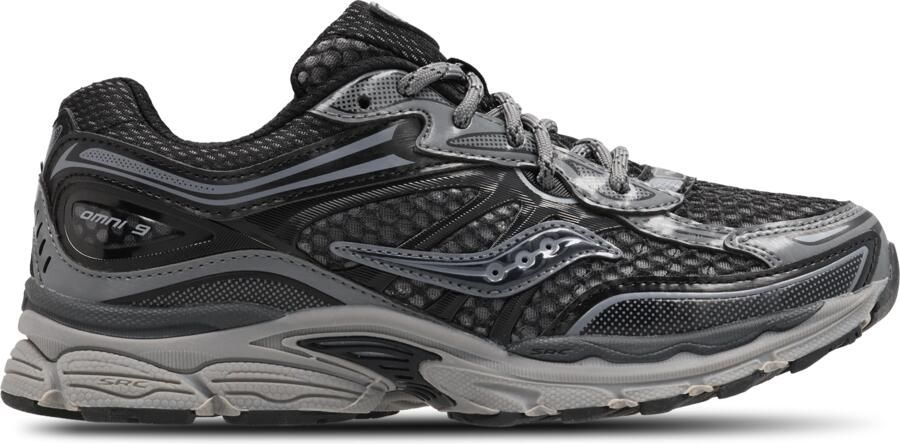 Saucony Progrid Omni 9 Kindersneakers Zwart Mesh Synthetisch