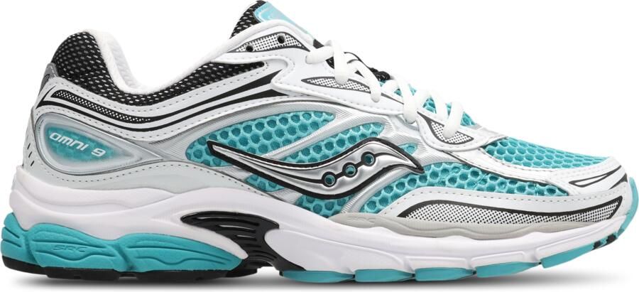 Saucony Progrid Omni 9 Sneakers Dames Blauw Mesh Synthetisch