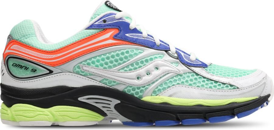 Saucony Progrid Omni 9 Sneakers Heren Groen Mesh Synthetisch