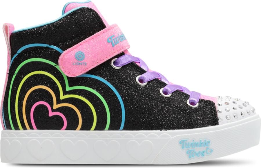 Skechers Heart Steps Peuterschoenen Zwart Plastic