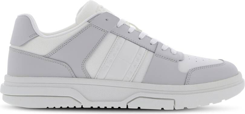 Tommy Jeans Cupsole Ess Heren Schoenen Wit Maat: 40 Leer Foot Locker