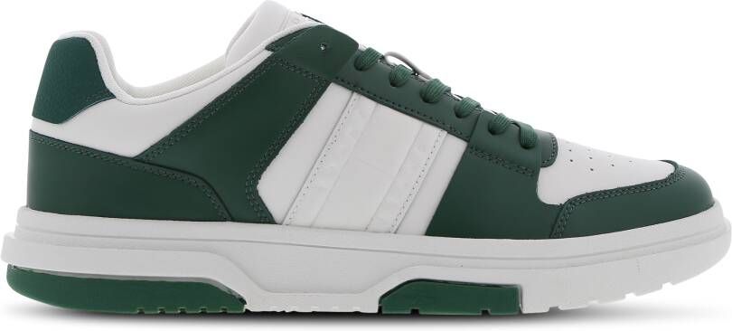 Tommy Jeans Cupsole Ess Heren Schoenen Wit Maat: 40 Leer Foot Locker