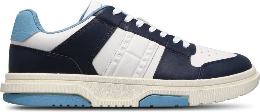 Tommy Jeans Cupsole Ess Heren Schoenen Wit Maat: 42 Leer Foot Locker