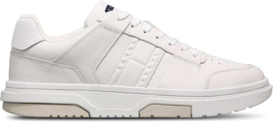 Tommy Jeans Cupsole Ess Heren Schoenen Wit Maat: 40 Leer Foot Locker