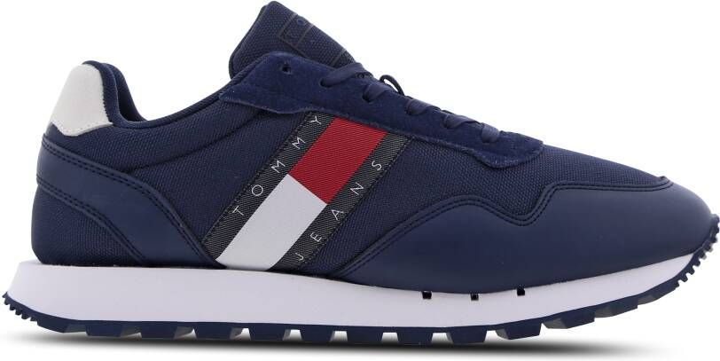 Tommy Hilfiger Tommy Jeans Retro Leather Sneakers Leren Sneaker Heren Blauw - Foto 12