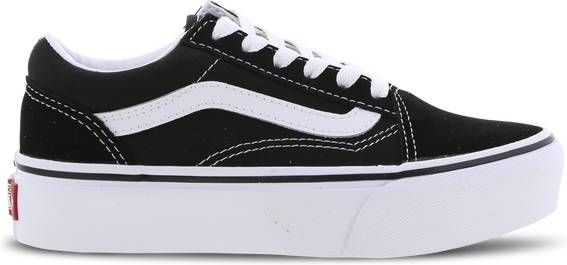 black and white old skool vans platform