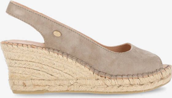 Fred de la bretoniere Espadrille Sleehak Taupe