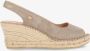 Fred de la Bretoniere 153010240 Espadrilles Zomer Schoenen Dames Taupe - Thumbnail 3