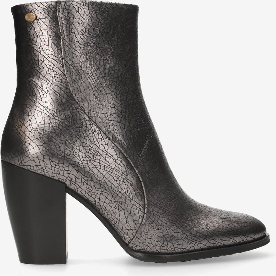 FRED DE LA BRETONIERE Enkellaarsjes Dames Alicia Ankle Boot Leer Zilver