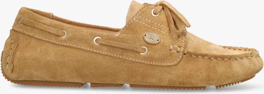 Fred de la bretoniere Billy Boaty mocassin suède cognac