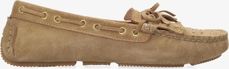 Fred de la bretoniere Billy Indy mocassin suède licht cognac - Foto 2