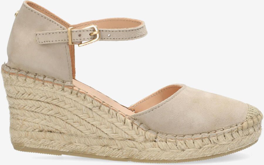 Fred de la bretoniere Clare Kiki espadrille Suède Taupe