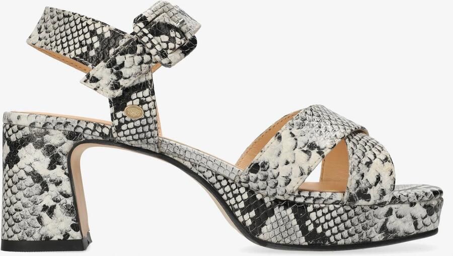 Fred de la Bretoniere Heeled Sandalen Ekam Plateau Black White