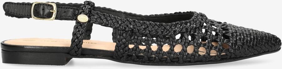 Fred de la bretoniere Elenora Sling slingback gevlochten leer Zwart