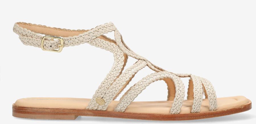 Fred de la bretoniere Ero Greek sandaal gevlochten leer Beige