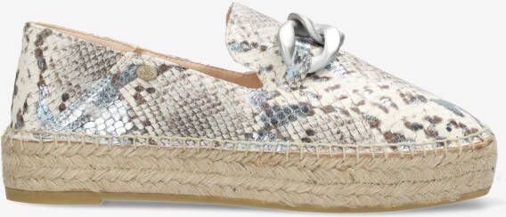 Fred de la bretoniere Espadrille June Chain Metallic Blauw