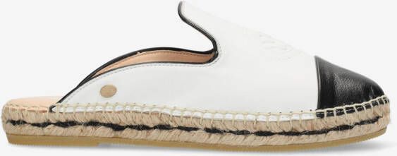 Fred de la Bretoniere Espadrille Mili Mule White Black