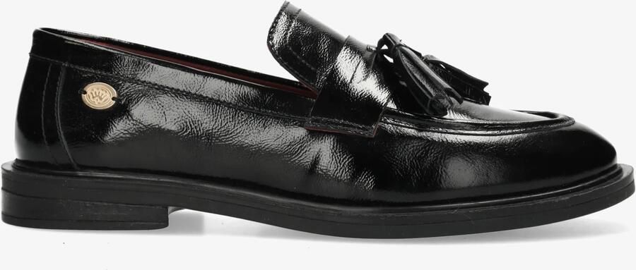 Fred de la bretoniere Fairy Moccy instapper Wrinkle patent Zwart