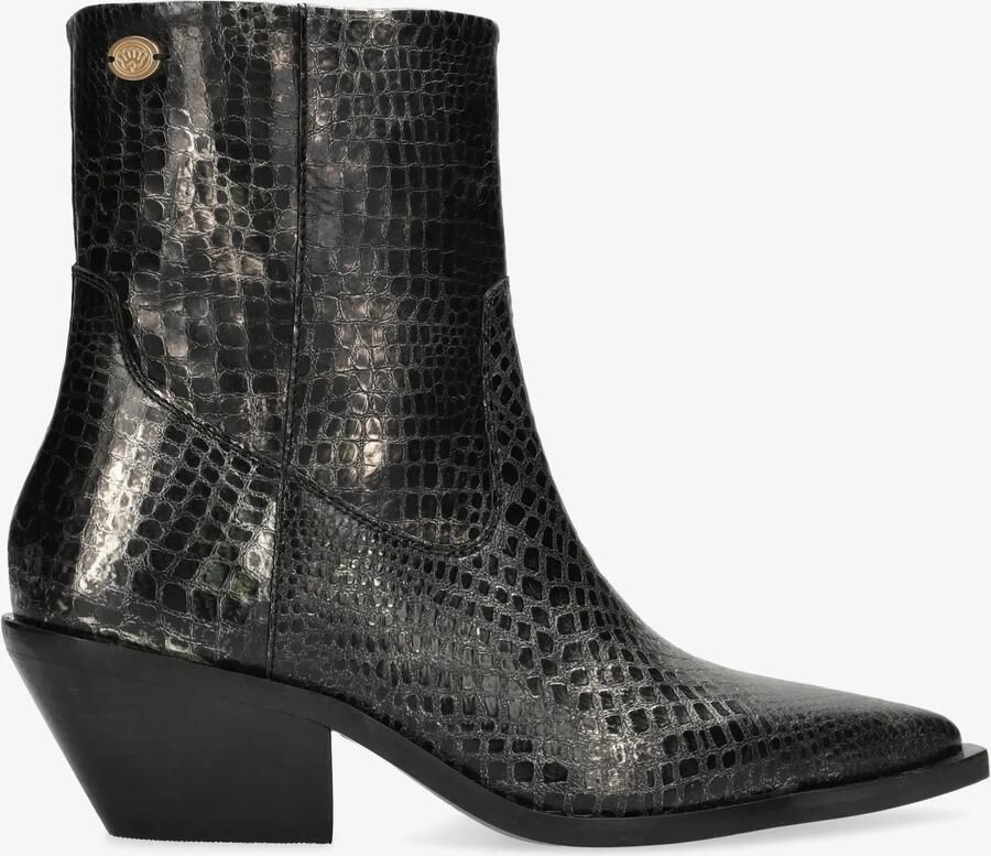 Fred de la Bretoniere Enkellaarzen Flor Short Black Dames Laarzen