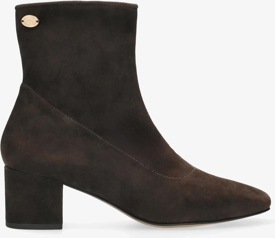 Fred de la Bretoniere Enkellaarzen Galoppe Sleek Donker Brown Dames Laarzen