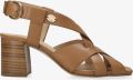 Fred de la Bretoniere Giada Cross Sandaal Crust Cognac - Cognac