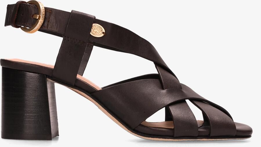 Fred de la bretoniere Giada Cross sandaal Crust Donkerbruin