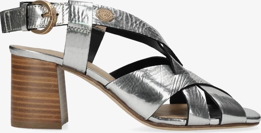 Fred de la bretoniere Giada Cross sandaal Mirror Zilver