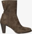 Fred de la Bretoniere Heeled High Boot Giny Area Donker Brown Dames Laarzen - Donkerbruin