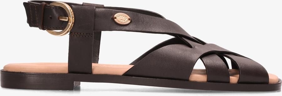 FRED DE LA BRETONIERE Sandalen met Hak Dames Gitel Cross Maat: 39 Materiaal: Leer Kleur: Bruin - Foto 6