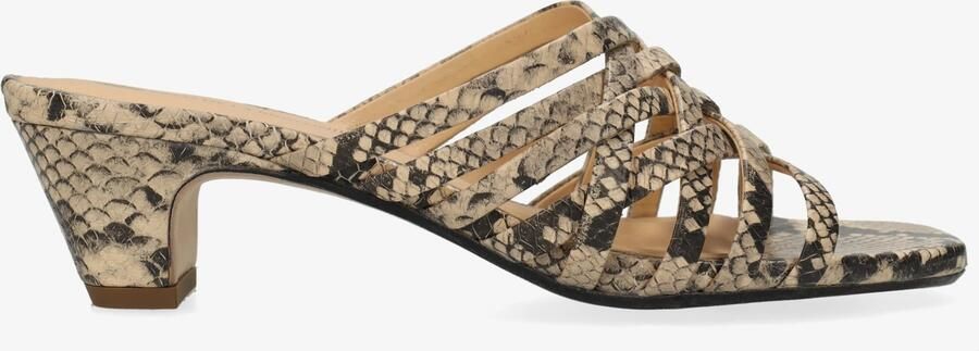 Fred de la Bretoniere Glory Mule Python Zwart beige - Foto 3